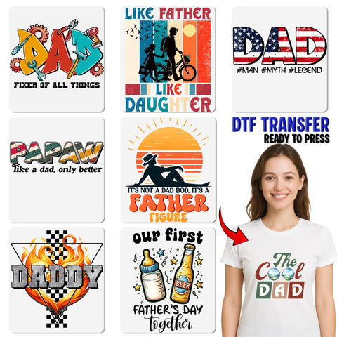 Father's Day Cute Handyman DTF Transfer Iron-On for DIY Dad T-Shirt & Apparel Gift