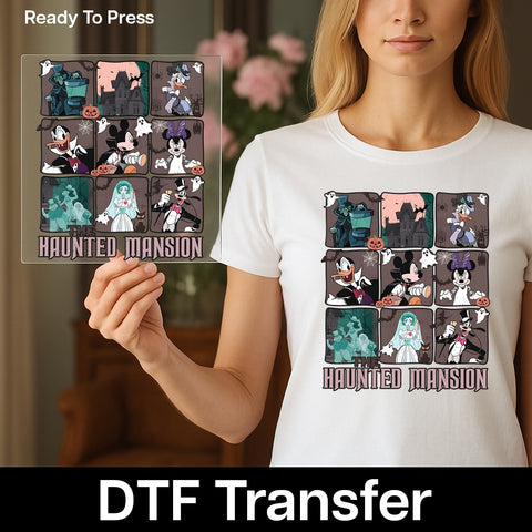 Cute Halloween Classic Cartoon DTF Transfer for Nostalgic Halloween Enthusiasts & Families | Ready to Press Shirts