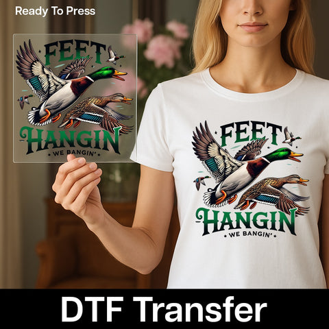 Rustic Duck Hunting Outdoor Adventure Ready To Press DTF Transfer for Outdoorsmen Apparel & Nature Enthusiasts