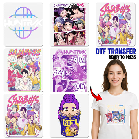 Anime Fantasy Adventure Retro DTF Transfer for Group Cosplay & Fans - Ready to Press Design for Shirts & Apparel