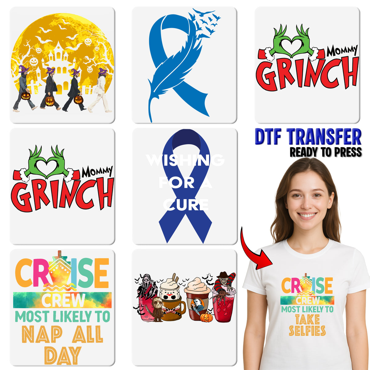 Blue Awareness Ribbon Butterfly Ready To Press DTF Transfer for Cause Support T-shirt Apparel Unity & Support Design