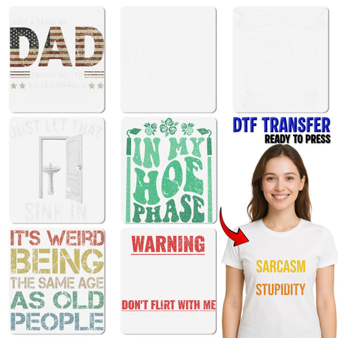 Sarcastic Vintage Humor DTF Transfer - Cheeky Ladies T-Shirt & Apparel for Parties & Group Fun