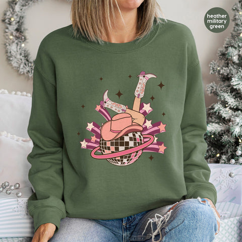 Retro Disco Western DTF Transfer for Bachelorette Party T-Shirt Funny Ready To Press Iron-On Girls Night Out Apparel