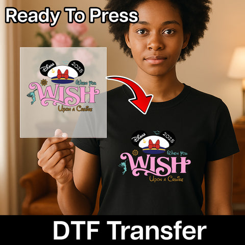 Cute Disney-Inspired Nautical Cruise DTF Transfer for Family Shirt & Group Apparel - Ready To Press Iron-On Tee Design