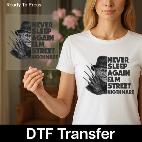 Spooky Horror Icon Halloween DTF Transfer Ready To Press Iron-On for T-shirt Sweatshirt - Perfect for Fans & Party-Goers