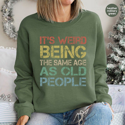 Funny milestone birthday retro DTF transfer t-shirt for middle-aged adults - humor about aging bold typography ready to press