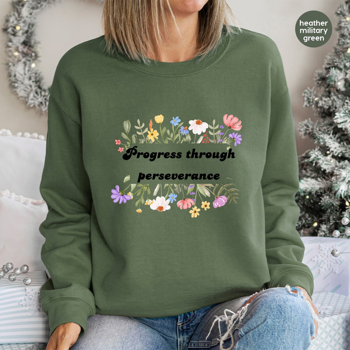 Floral Garden Party DTF Transfer Iron-On for Cute Matching Shirts, Ready to Press Fun Spring T-Shirt Apparel Design