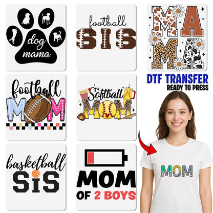 Floral Mama Mother's Day DTF & Iron-On Transfer for Cute Vintage Apparel & T-Shirts