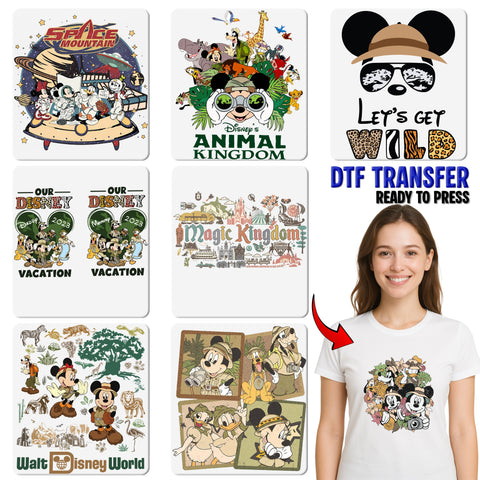 Safari Adventure Safari- Themed DTF Transfer for Fun T-Shirts - Ready to Press Wild Animal Print Iron-On for Group Parties