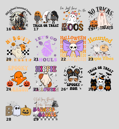 Hilarious Vampire Lips & Ghosts Halloween Iron-On DTF Transfer for Party Apparel & Bachelorette Shirts