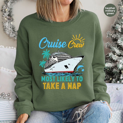 Cruise Vacation DTF Transfer for Funny Group Shirt, Cute & Playful Retro Iron-On for Cruise Lovers Apparel, Ready To Press