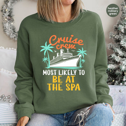 Funny Cruise Vacation DTF Transfer Ready to Press for Family & Friends T-shirt - Retro Cruise Ship & Palm Trees Design