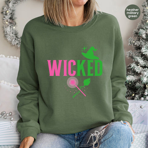 Witchy Fun Halloween DTF Transfer Iron-On for T-Shirt - Neon Playful Wicked Design Ready to Press for Group Halloween Parties