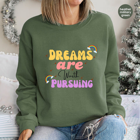 Motivational Rainbow DTF Transfer for Apparel - Cute & Uplifting Positive Quote T-Shirt Design for Students & Teachers
