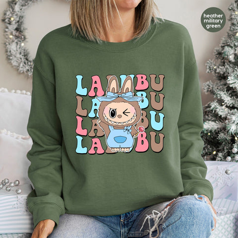 Cute Bunny & Lollipop Ready To Press DTF Transfer for Kids Apparel - Fun Family Theme Perfect for Children's T-Shirts