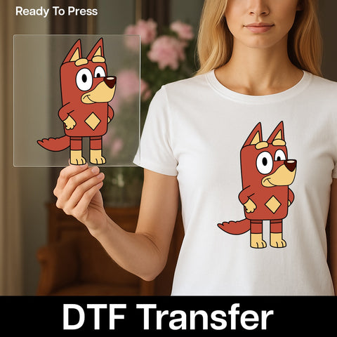 Cute Cartoon Fox Character DTF Transfer Iron-On for Kids T-Shirt or Sweatshirt Ready To Press Family Fun Apparel