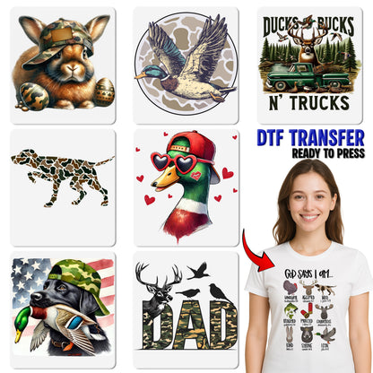 Camouflage Deer DTF Transfer for Outdoor Enthusiasts Shirt or Sweatshirt Rustic Nature Apparel