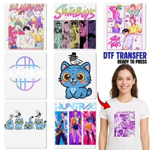 Iron-On Funny Anime Noodle DTF Transfer for Cute T-Shirt, Ready To Press Spicy Food Character Apparel, Gift for Anime Fans & Foodies