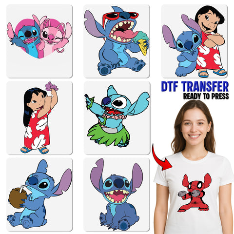Cute Cartoon & Heart DTF Transfer - Ready To Press Friendship Celebration T-Shirt Design for Kids & Teens - Fun Cute Apparel