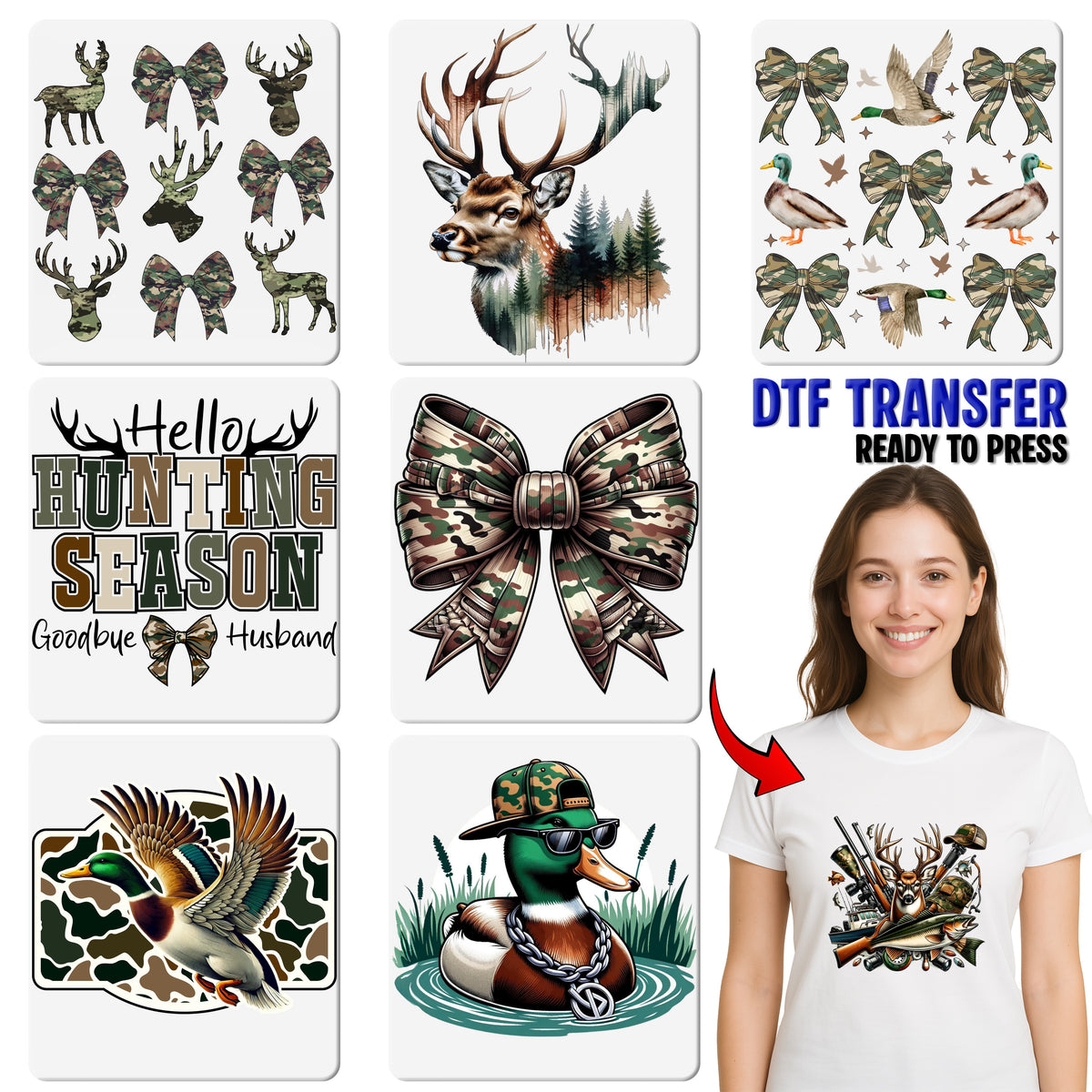 Cute Camouflage Mama DTF Transfer for Mother's Day Apparel, Ready to Press Rustic Boho Camo Shirt Design