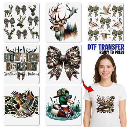 Cute Camouflage Mama DTF Transfer for Mother's Day Apparel, Ready to Press Rustic Boho Camo Shirt Design