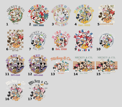 Cute Christmas Character DTF Transfer, Ready To Press Holiday T-Shirt Design for Festive Family Disney Fans