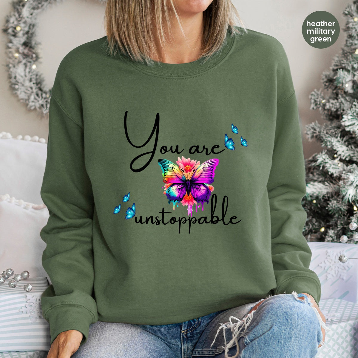 Whimsical Butterfly DTF Transfer for Bohemian Nature Shirt, Ready to Press Colorful Art for Garden Party Apparel, Cute Butterfly Iron-On