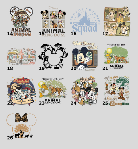Cute Magical Adventure DTF Transfer for Theme Park Family Vacation Shirts & Travel Celebration Apparel