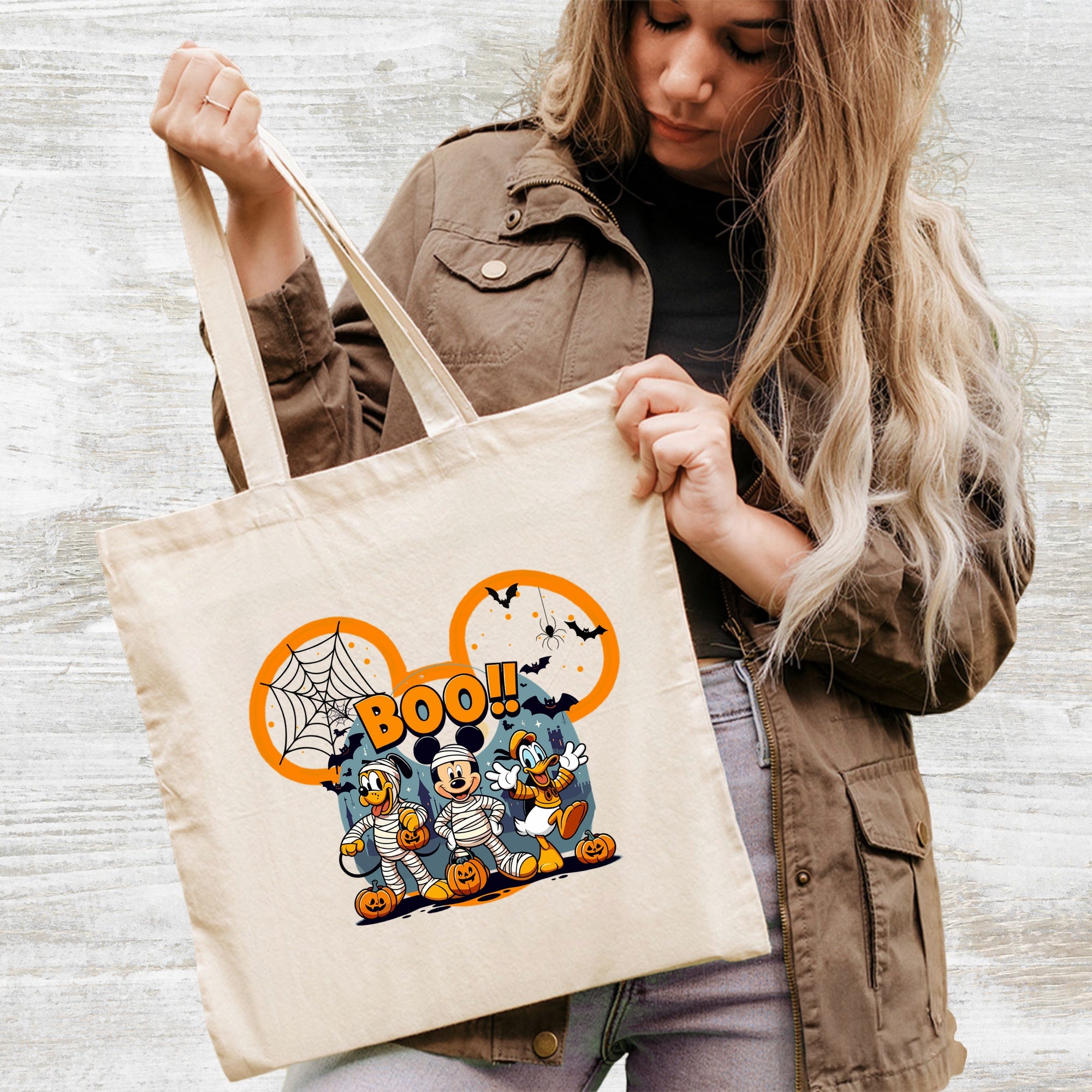 Cute Halloween mummy characters DTF transfer for kids t-shirt, funny spooky pumpkins & bats iron-on, family holiday apparel