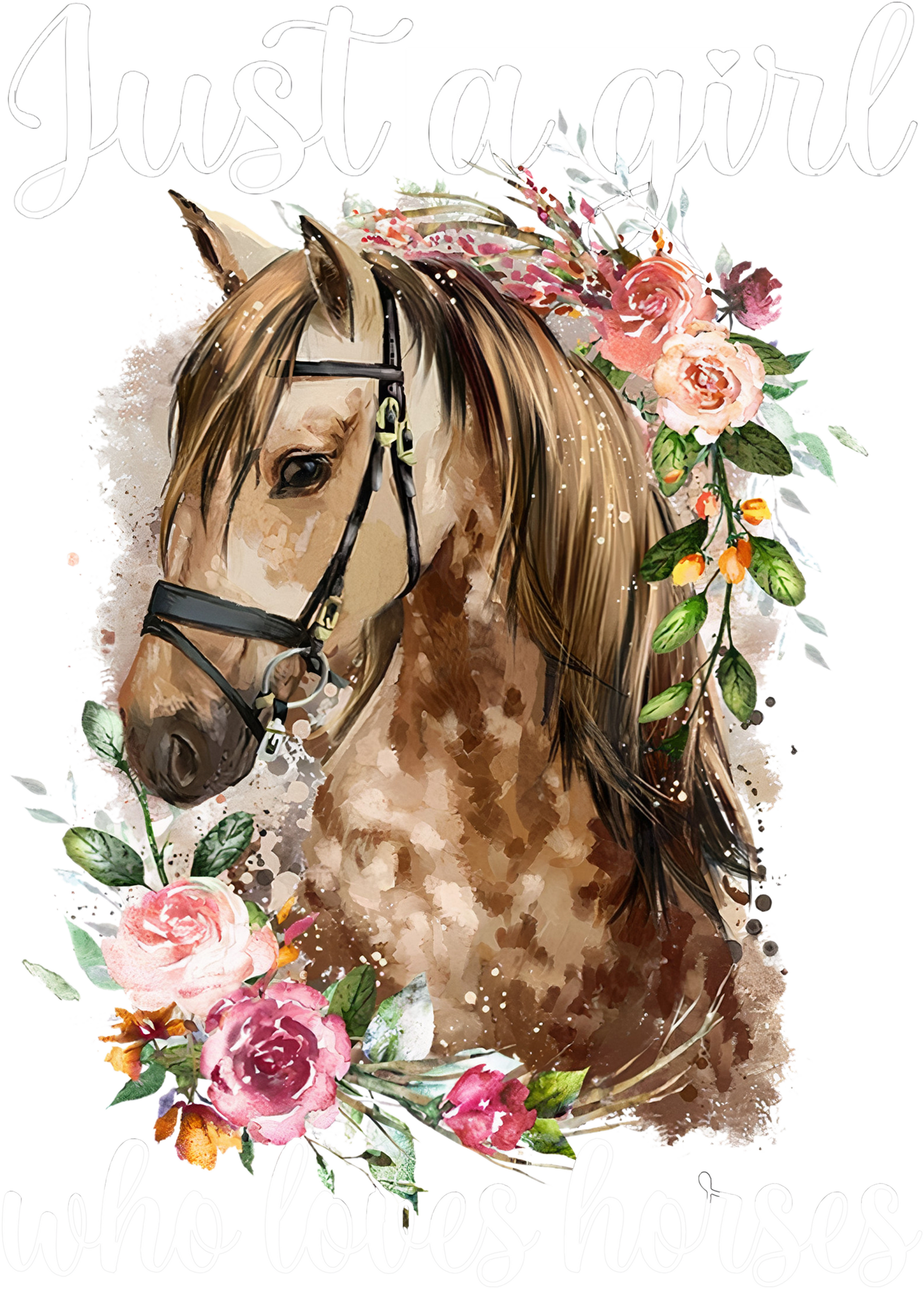 Just A Girl Who Loves Horses, Horse Riding, Horse Girl Shirt, Farmer Shirt, Horse Lover Shirt, Gift For Her, Christmas Gift, Country Shirt