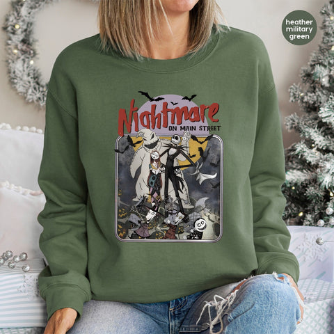 Spooky Halloween Nightmare on Main Street DTF Iron-On Transfer Ready to Press for Group Apparel or T-Shirts