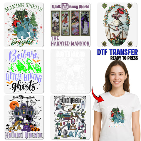 Ready to Press Funny Halloween Character DTF Transfer for Festive Shirts & Sweatshirts - Perfect for Adult Holiday Wear