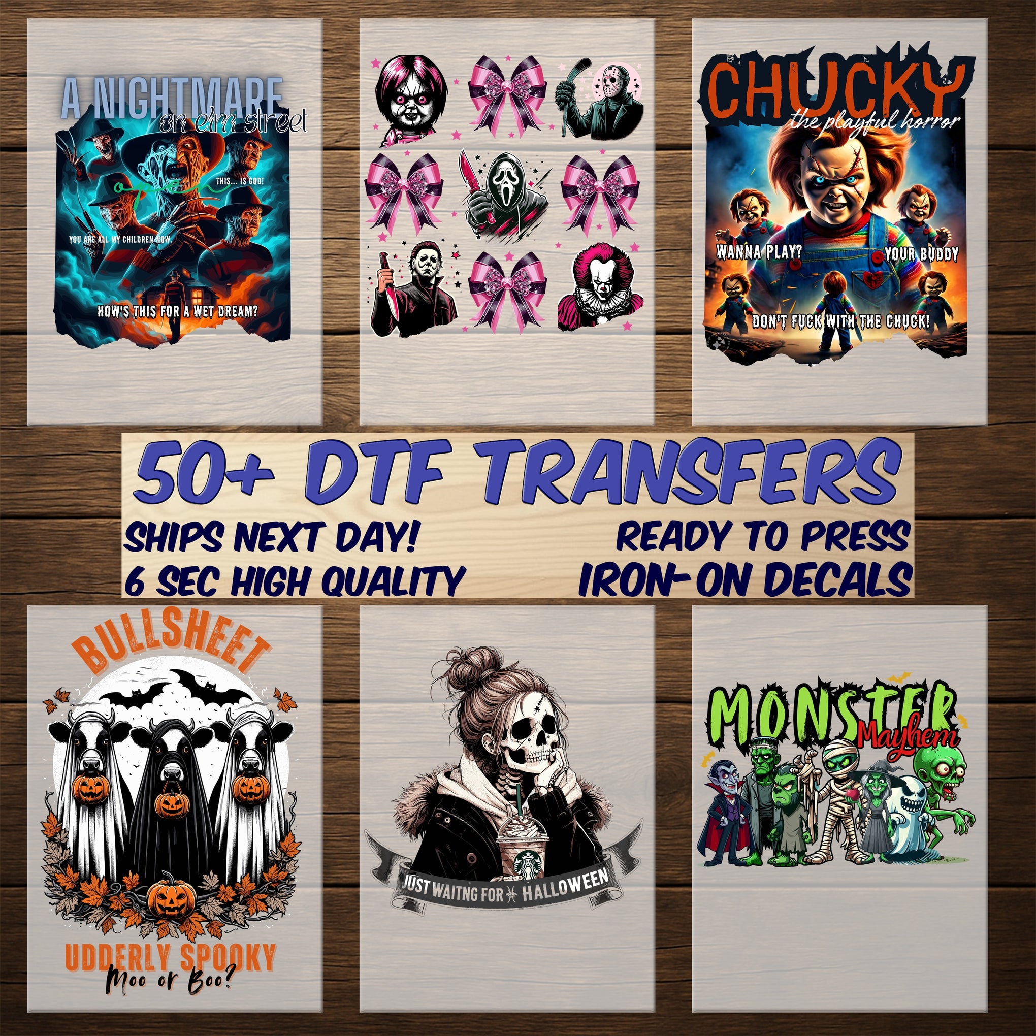 Elegant Halloween Pumpkin Spice Jack-O'-Lantern DTF Transfer for Moms & Festive Apparel