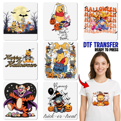 Cute Halloween Ghost Costume DTF Transfer for Family & Kids Trick or Treat Shirt, Ready To Press Pumpkin Iron-On Design