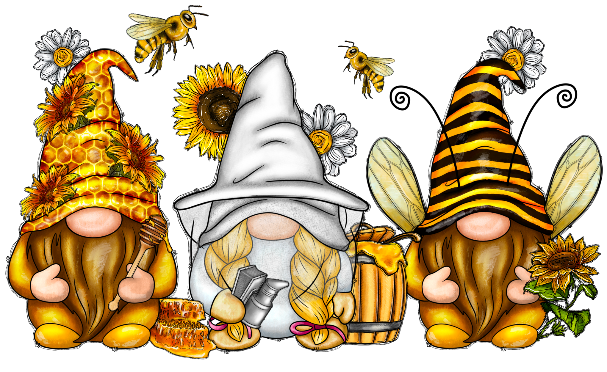 
Cute Gnome Shirt, Sunflower Graphic Tees, Floral Gnome Tee, Bee Shirt for Women, Summer Clothes, Motivational Toddler TShirt, Gift for Kids
