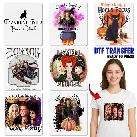Get In Loser We're Going Witchin Halloween DTF Transfer Funny Retro Witch T-Shirt Iron-On Ready To Press Pop Culture Apparel