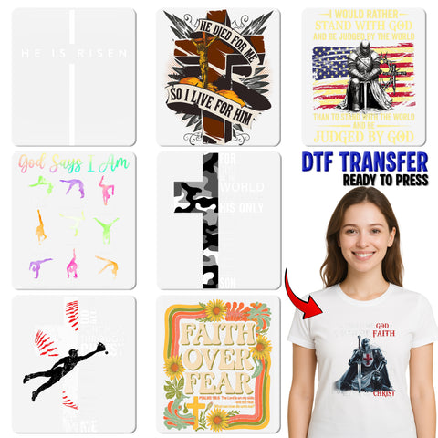 Inspirational Christian DTF Transfer for Gymnastics & Yoga Apparel God Says I Am Ready To Press Iron-On Affirmation