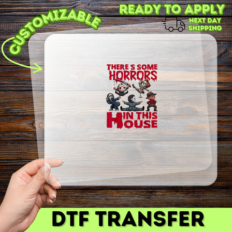 Funny Halloween Horror Character DTF Transfer for Spooky Dance Shirt or Group Costume Iron-On Apparel