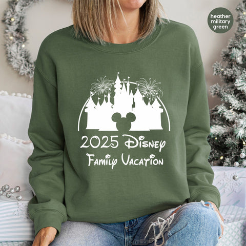 2025 Disney Family Vacation Iron-On DTF Transfer, Ready To Press Magic Castle Shirt Design, Fun Group Travel Theme Tee for Families