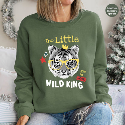 Cute Tiger Cub Iron-On DTF Transfer for Kids T-Shirt - Fun Jungle Theme Birthday & Family Apparel