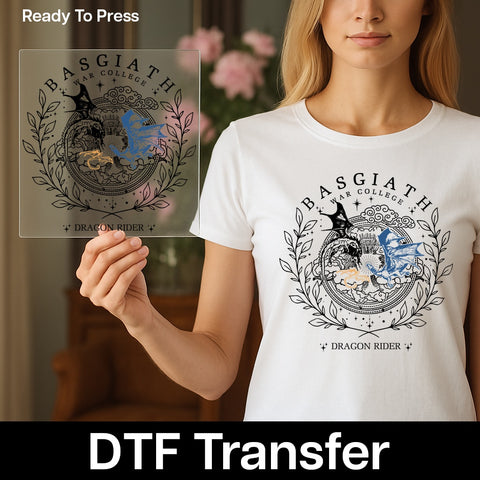 Dragon Adventure Midnight DTF Transfer Ready To Press Fantasy Dungeons RPG Apparel for Mythology and Group Events