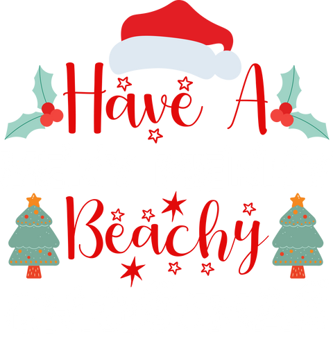Christmas Santa Hat Beach Lover Shirt, Christmas Beach Family Matching Tee, Family Christmas Beachy Shirts, Tropical Christmas Holiday Tee