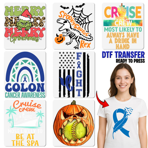 Ready to Press Spooky Teacher Halloween DTF Transfer Ghost & Retro Floral Apparel for Fun Classroom Vibes