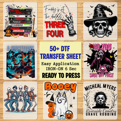 Cute Halloween Jack-o'-lantern & Bat DTF Transfer for Teachers T-shirt Ready to Press Fall Classroom Retro Design