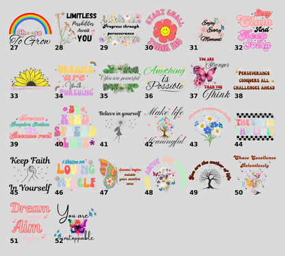 Dream Without Limits Retro Smiley & Flower DTF Transfer Iron-On for Motivational Group Apparel & Fun Youth Shirts