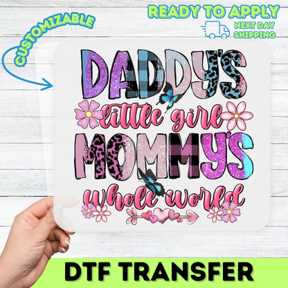 Cute & Fun Family Celebration DTF Transfer - Ready to Press Iron-On for Mom & Dad T-Shirts, Perfect for Birthdays & Mother's Day