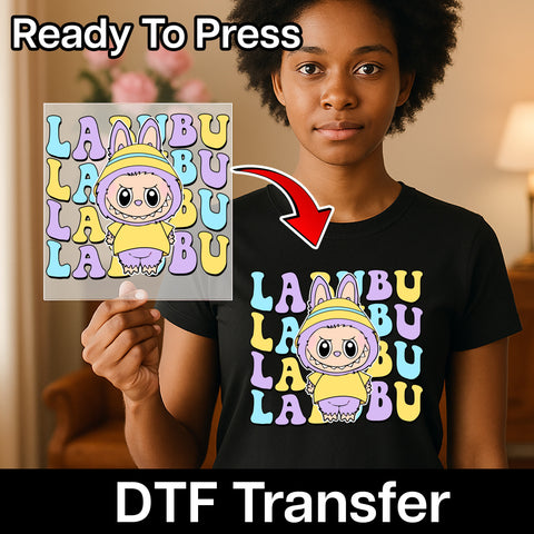 Cute Cartoon Character DTF Transfer for Family & Friends Halloween Shirt Ready to Press Quirky Costume Design