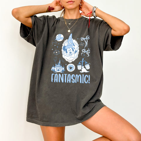Magic Theme Park DTF Transfer Cute Sorcerer Celebration T-Shirt Iron-On for Family & Friends Fantasy Apparel Ready To Press