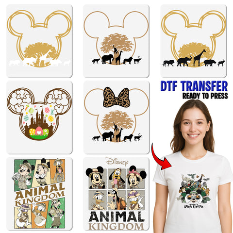 Easter Theme Park Celebration DTF Transfer Ready To Press Cute Family Vacation T-Shirt & Sweatshirt Apparel