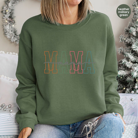 Stylish Mama DTF Transfer Iron-On for Mother's Day Gift, Ready to Press Cute Motherhood Shirt Design for Mom Life Apparel